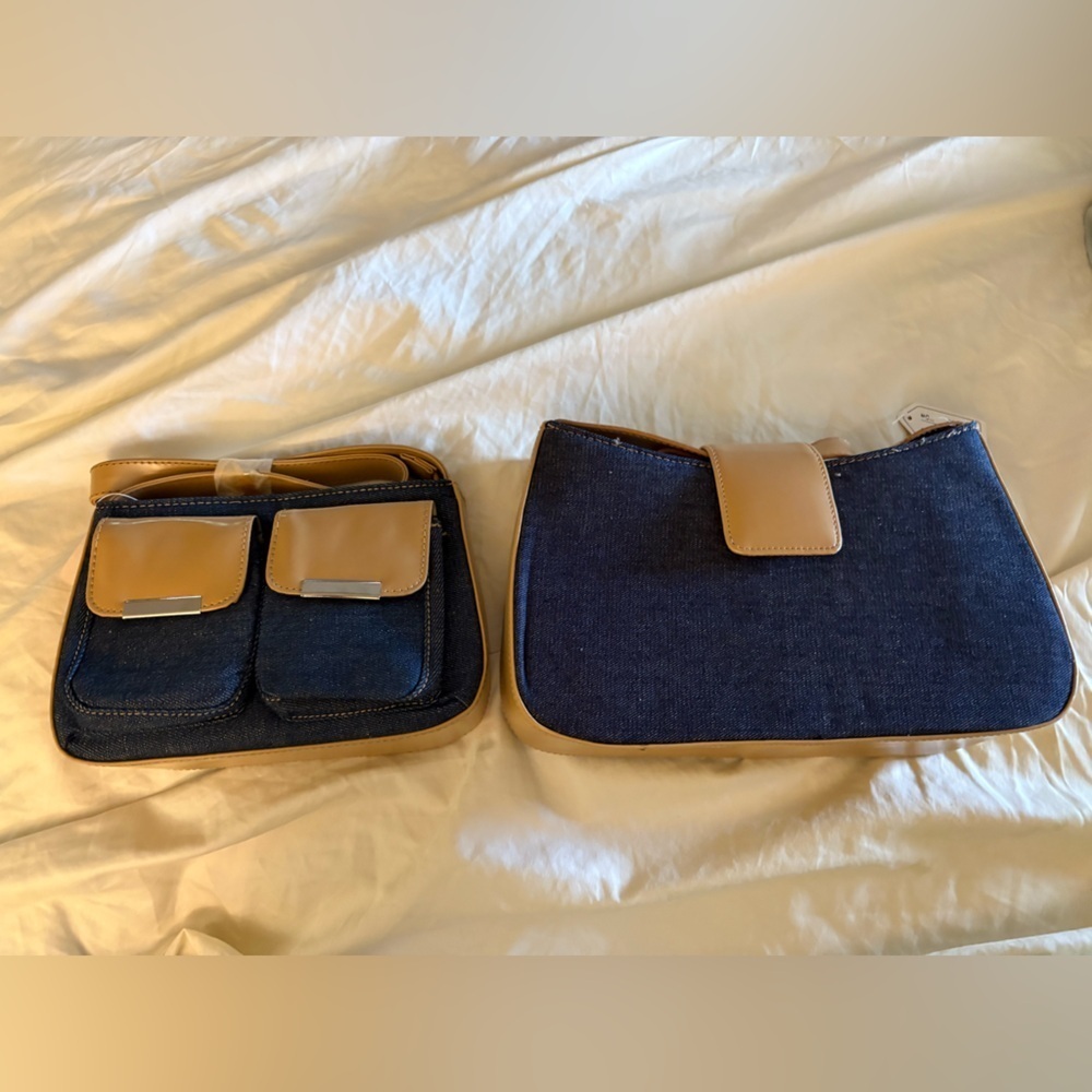 NWT- Set Mommy & Me 
Denim and tan shoulder bags
Matching cowboy Bohemian Set
